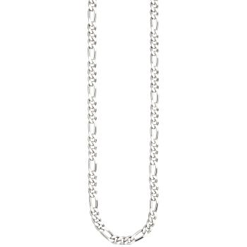 Figarokette 925 Silber diamantiert 60 cm Kette Halskette Silberkette Karabiner