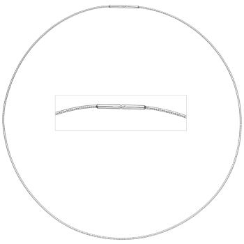 Halsreif Edelstahl 1,0 mm 45 cm Halskette Kette