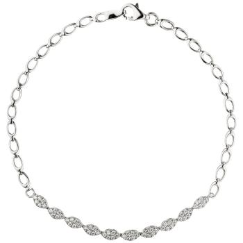 Armband 925 Sterling Silber 60 Zirkonia 19 cm Silberarmband