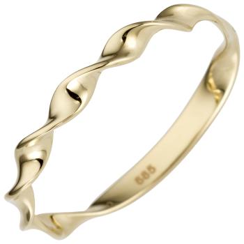 Damen Ring gedreht 585 Gold Gelbgold Goldring