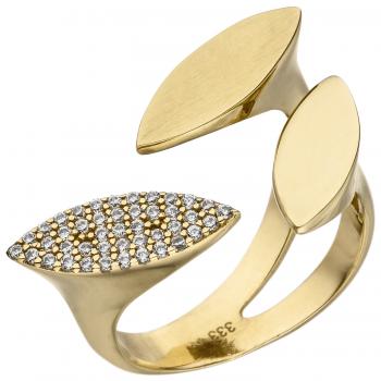 Damen Ring offen 333 Gold Gelbgold 40 Zirkonia Goldring