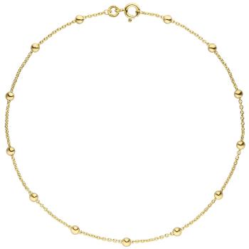 Fußkettchen Fußkette 333 Gold Gelbgold 25 cm Goldkette Federring