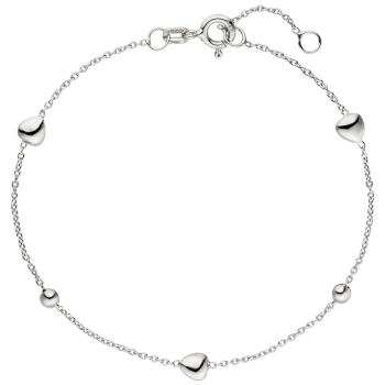 Armband Herz Kugel 925 Sterling Silber 19 cm Silberarmband