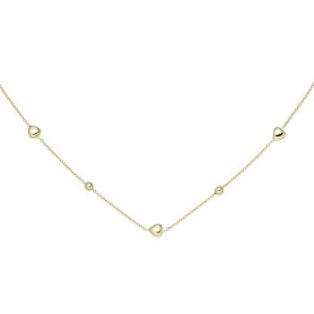 Collier Herz Kugel 925 Sterling Silber gold vergoldet 45 cm Silberkette Federrin