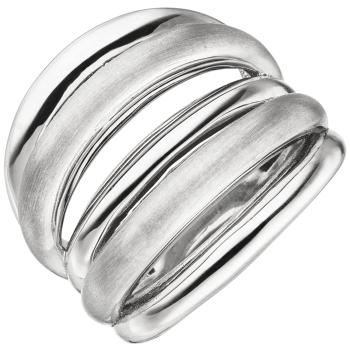 Damen Ring mehrreihig 925 Sterling Silber Silberring