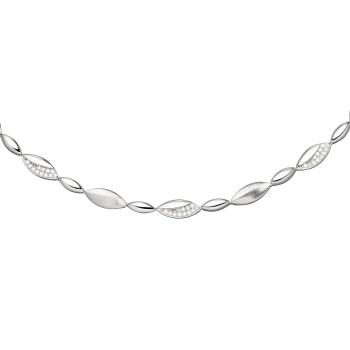 Collier Halskette 925 Silber 108 Zirkonia 45 cm Kette Silberkette