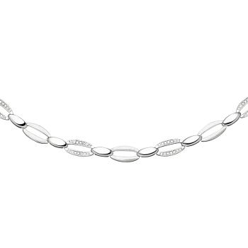 Collier Halskette 925 Silber 168 Zirkonia 45 cm Kette Silberkette