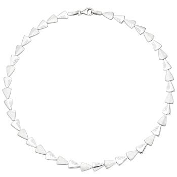 Collier Halskette 925 Silber 120 Zirkonia 45 cm Kette Silberkette