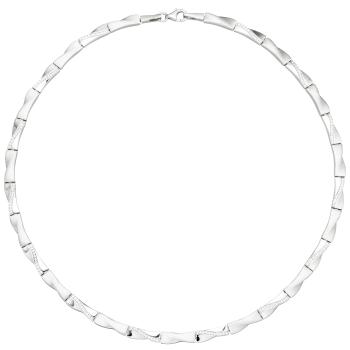 Collier Halskette 925 Silber 154 Zirkonia 45 cm Kette Silberkette