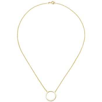 Collier Halskette 585 Gold Gelbgold 7 Diamanten Brillanten 44 cm Kette