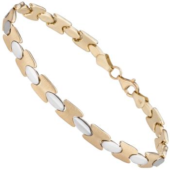 Armband 333 Gold Gelbgold bicolor 19 cm Goldarmband