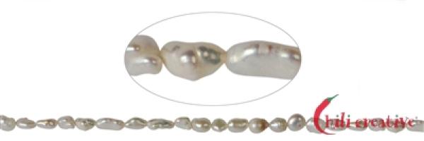 Strand of freshwater pearl [B] Keshi white 5-6mm