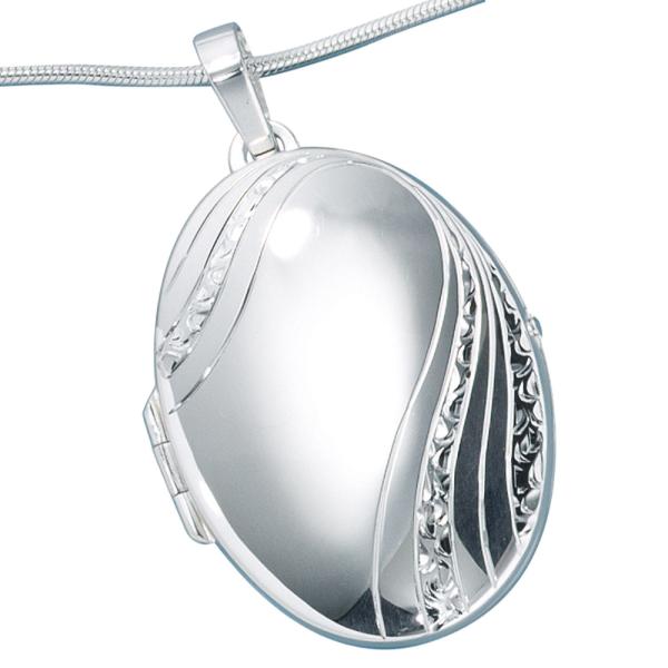 Medaillon oval 925 Sterling Silber Anhänger zum Öffnen