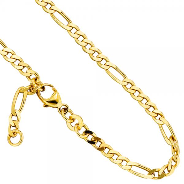 Fußkettchen Fußkette 333 Gold Gelbgold 25 cm Karabiner