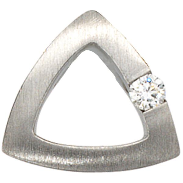 Anhänger 950 Platin mattiert 1 Diamant Brillant 0,08ct. Platinanhänger