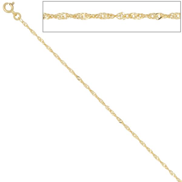 Singapurkette 333 Gelbgold 1,8 mm 42 cm Gold Kette Halskette Goldkette Federring