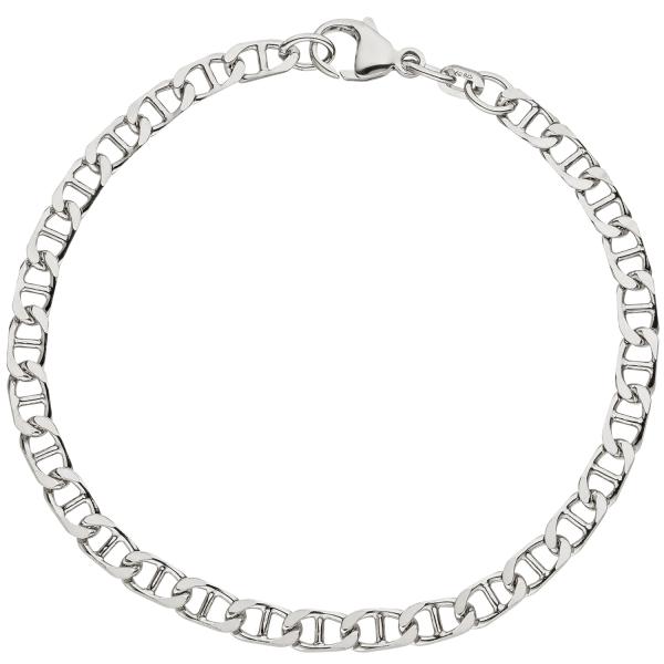 Armband 925 Sterling Silber rhodiniert 21 cm Silberarmband Karabiner