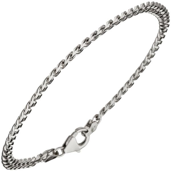 Panzerarmband 925 Sterling Silber 19 cm Armband Silberarmband Karabiner