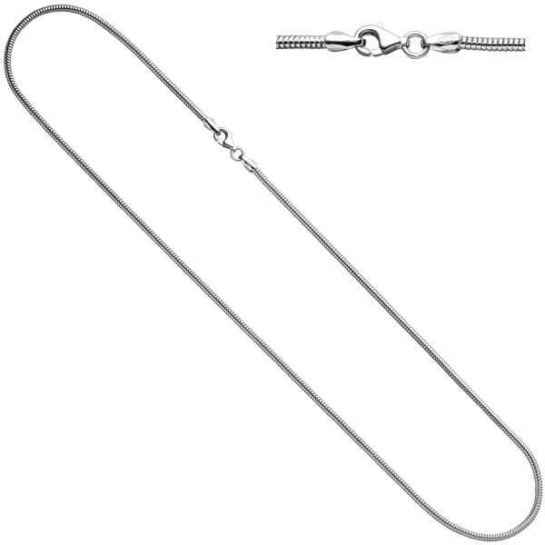 Schlangenkette 925 Silber 1,6 mm 70 cm Halskette Kette Silberkette Karabiner