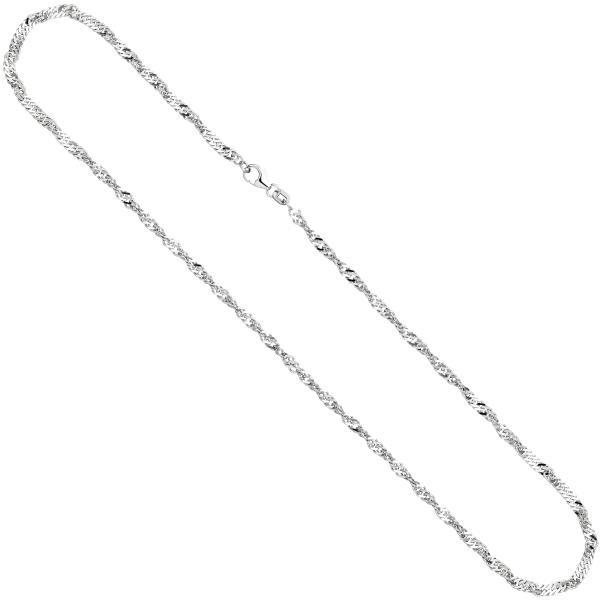 Singapurkette 925 Silber 2,9 mm 50 cm Halskette Kette Silberkette Karabiner