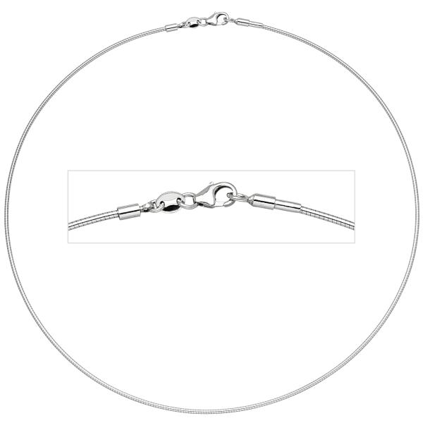 Halsreif 925 Sterling Silber 1,4 mm 50 cm Kette Halskette Silberhalsreif