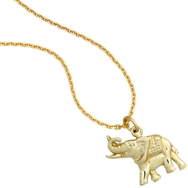 Anhänger Elefant 585 Gold Gelbgold Goldanhänger