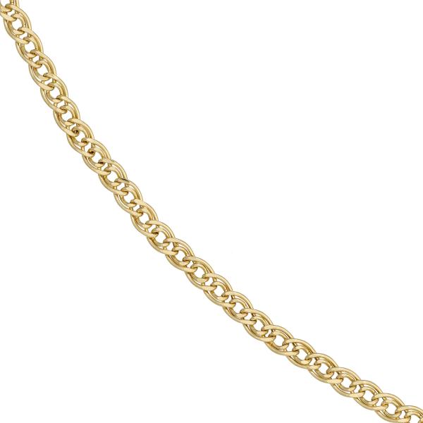 Zwillings-Panzerkette 333 Gelbgold 4,8 mm 45 cm Gold Kette Halskette Goldkette