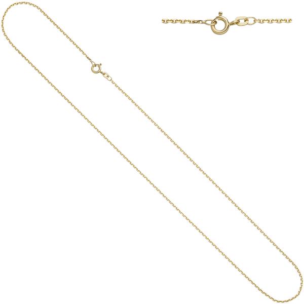 Ankerkette 333 Gelbgold 1,2 mm 36 cm Gold Kette Halskette Goldkette Federring