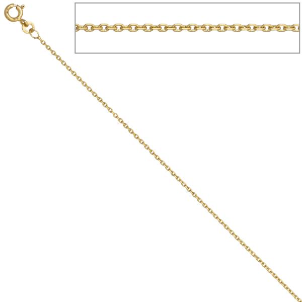 Ankerkette 333 Gelbgold 1,2 mm 36 cm Gold Kette Halskette Goldkette Federring