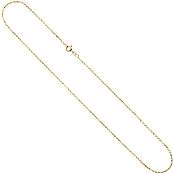 Ankerkette 585 Gelbgold 1,2 mm 45 cm Gold Kette Halskette Goldkette Federring