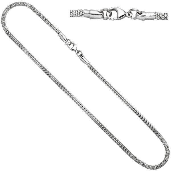 Halskette Kette 925 Sterling Silber rhodiniert 42 cm Silberkette Karabiner