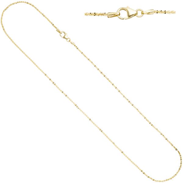 Criss-Cross Kette 333 Gelbgold 1,3 mm 40 cm Gold Halskette Goldkette Karabiner