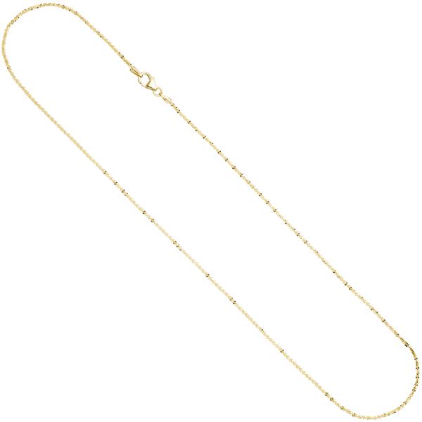 Criss-Cross Kette 333 Gelbgold 1,3 mm 40 cm Gold Halskette Goldkette Karabiner