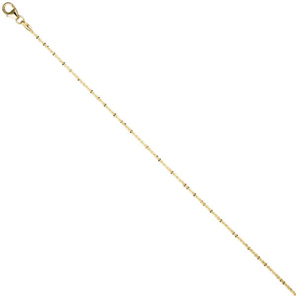 Criss-Cross Kette 333 Gelbgold 1,3 mm 40 cm Gold Halskette Goldkette Karabiner