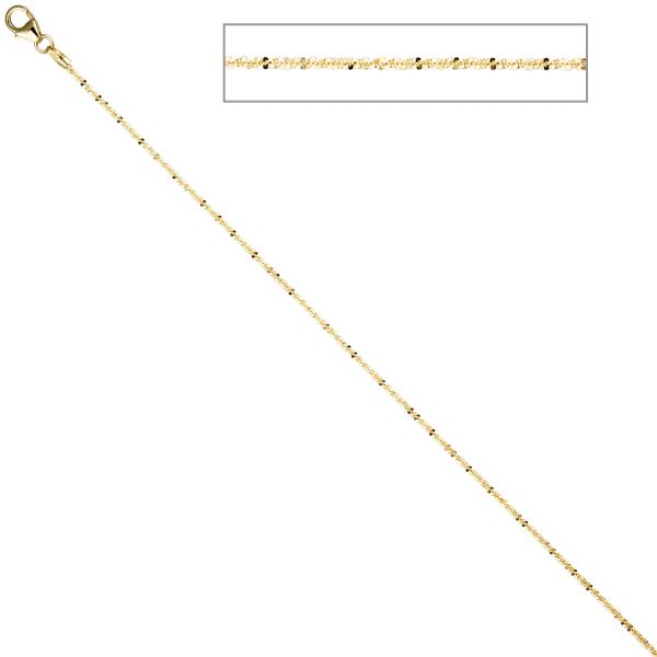 Criss-Cross Kette 333 Gelbgold 1,3 mm 42 cm Gold Halskette Goldkette Karabiner