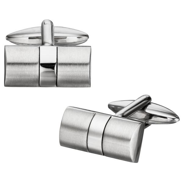 Manschettenknöpfe Cufflinks aus Edelstahl mattiert