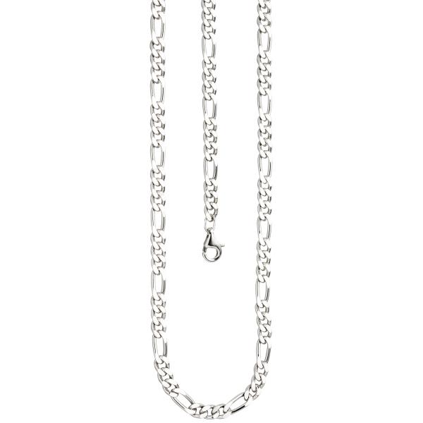 Figarokette 925 Silber diamantiert 60 cm Kette Halskette Silberkette Karabiner