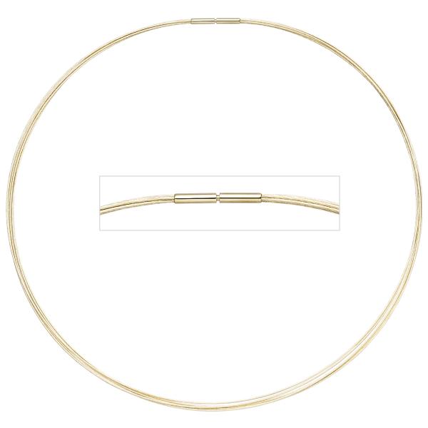 Halsreif 5-reihig 585 Gold Gelbgold 45 cm Goldkette Goldreif