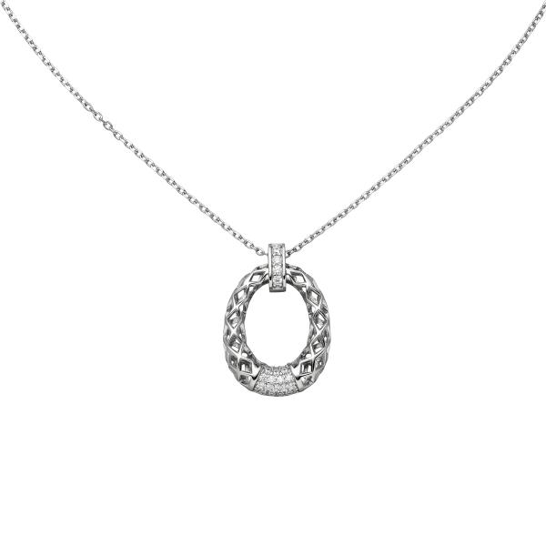 Collier 925 Sterling Silber 24 Zirkonia 45 cm Silberkette Karabiner