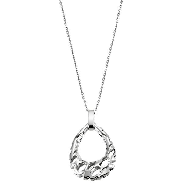 Collier Halskette Tropfen 925 Sterling Silber 45 cm Kette Silberkette