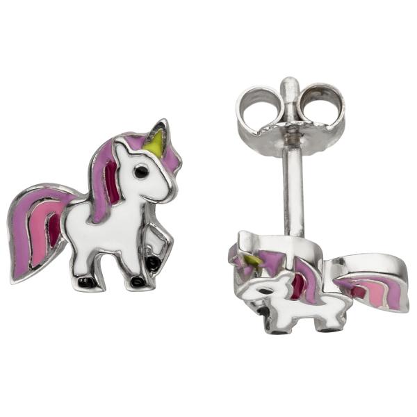 Kinder Ohrstecker Einhorn 925 Sterling Silber Kinderohrringe