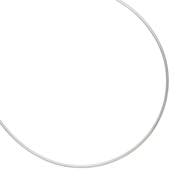 Halsreif 925 Sterling Silber 1,1 mm 40 cm Silberkette Karabiner