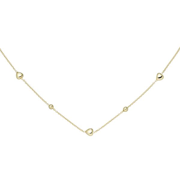 Collier Herz Kugel 925 Sterling Silber gold vergoldet 45 cm Silberkette Federrin