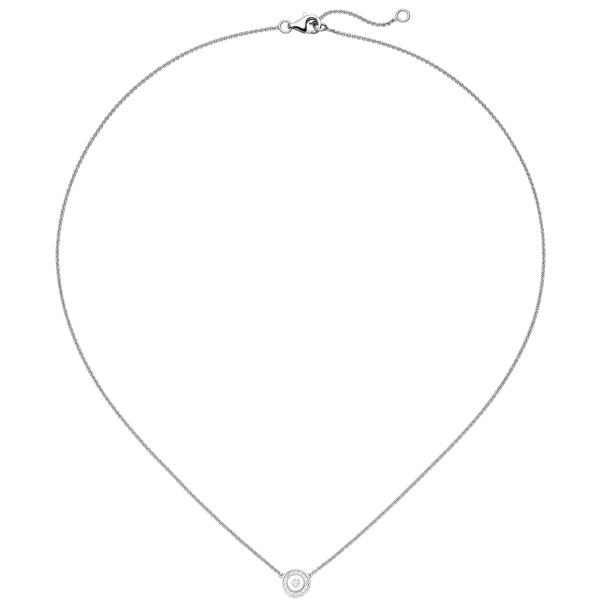 Collier Halskette 925 Sterling Silber 17 Zirkonia 45 cm Kette Silberkette