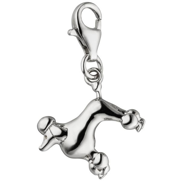 Einhänger Charm Pudel 925 Sterling Silber