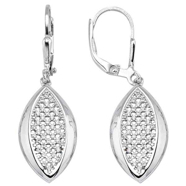 Ohrhänger 925 Sterling Silber 78 Zirkonia Ohrringe Boutons Silberohrringe