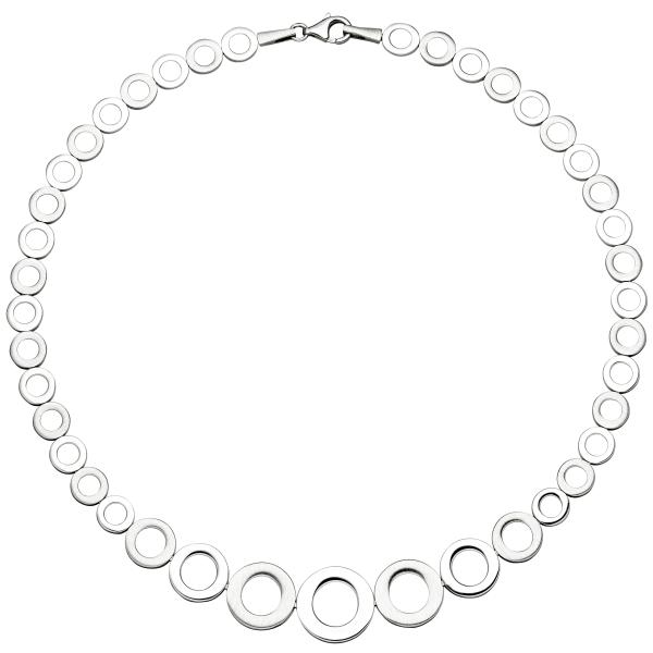 Collier Halskette im Verlauf 925 Sterling Silber 45 cm Kette