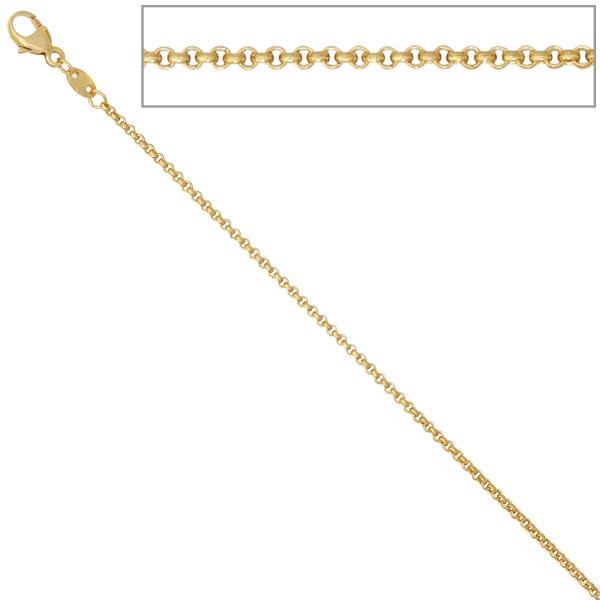 Erbskette 585 Gelbgold 1,5 mm 40 cm Gold Kette Halskette Goldkette Karabiner