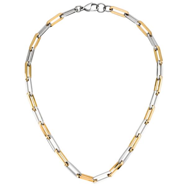 Y-Collier Halskette Edelstahl gelbgoldfarben beschichtet 47 cm