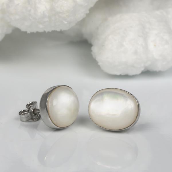 925 silver mother-of-pearl Stud earrings